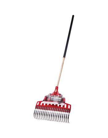 GARANT GLR20SPC Multi-Purpose Lawn Rake, 20" Blade, 20 Tines, Hardwood Handle, Steel Blade Handle Type: Ergonomic Straight - [ S