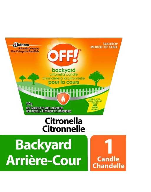 Insect OFF Area - Citronella Candle - Table Top, Case of 6/1 - [ Garden Seeds, Seed2Go.ca] - 62300711663 - OFF!® Mosquito Repell