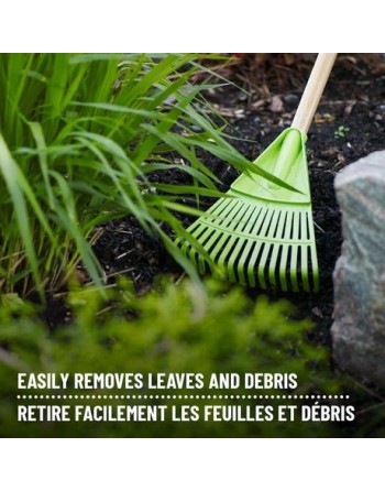 GARANT FPSR15L Botanica Shrub Rake, Wood Handle with Cushioned Grip, 15 Tines - [ Garden Seeds, Seed2Go.ca] - FPSR15L - Gardenin
