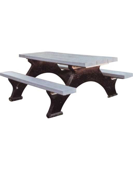 Recycled Plastic Picnic Tables, 8' L x 62-1/4" W - [ Seed2Go.ca ] - [Seed Packets] - Outdoor Furniture - 