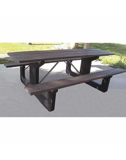 PLASTIC RECYCLING  Recycled Plastic Picnic Tables, 8' L x 61-1/2" W, - [ Seed2Go.ca ] - [Seed Packets] - Outdoor Furniture - 