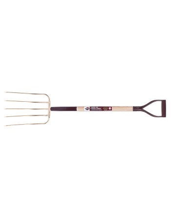 GARANT G0513D Manure Fork - 5 tines Handle Material: Wood Handle Type: D-Grip Handle Length: 32-3/4" No. of Tines: 5 - [ Garden 
