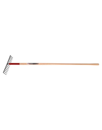 GARANT GLR14 Level Rake, Wood Handle, 14-3/4" W, Tempered Steel Blade, 60", 16 Tines - [ Seed2Go - Canada ] - GLR14 - Bow Rake