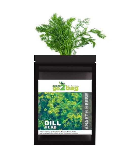 Garden Bag™, Black, Dill - [ Shop Canadian Seeds Online ]  - Seed2Go Vegetable & Herb Garden Bag™ - 