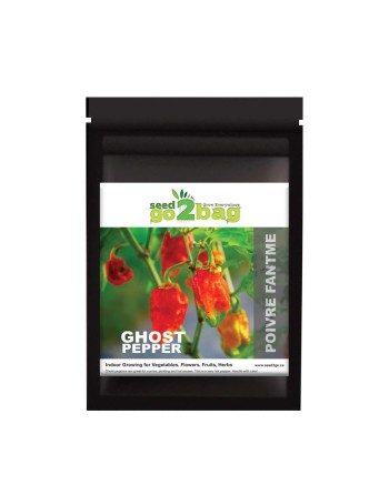 Garden Bag™, Black, Ghost Pepper - [ Shop Canadian Seeds Online ]  - Pepper Seeds - 