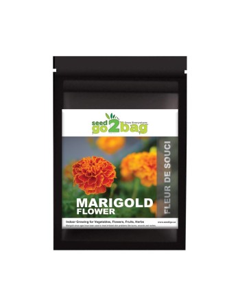Garden Bag™, Black, Marigold Flower - [ Shop Canadian Seeds Online ]  - Seed2Go Vegetable & Herb Garden Bag™ - 