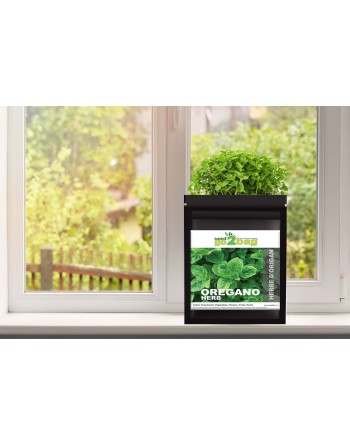 Garden Bag™, Black, Oregano - [ Shop Canadian Seeds Online ]  - Seed2Go Vegetable & Herb Garden Bag™ - 