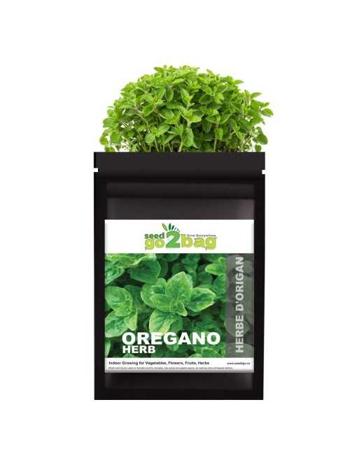 Garden Bag™, Black, Oregano - [ Shop Canadian Seeds Online ]  - Seed2Go Vegetable & Herb Garden Bag™ - 