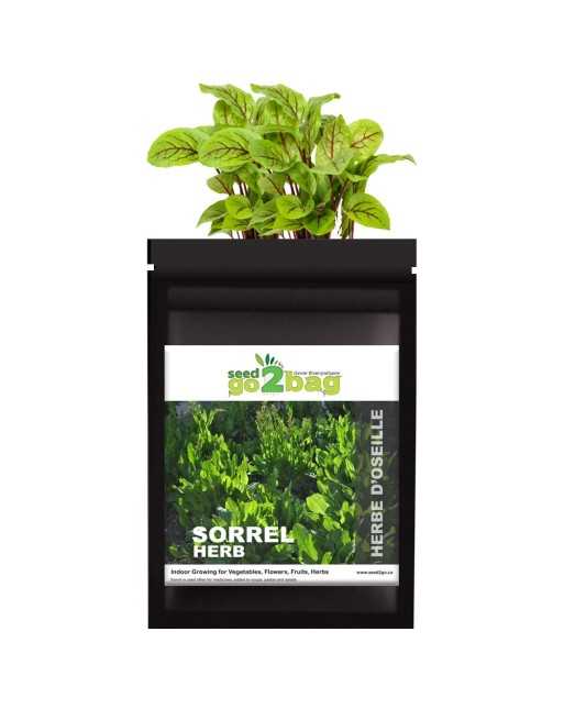 Garden Bag™, Black, Sorrel - [ Shop Canadian Seeds Online ]  - Seed2Go Vegetable & Herb Garden Bag™ - 