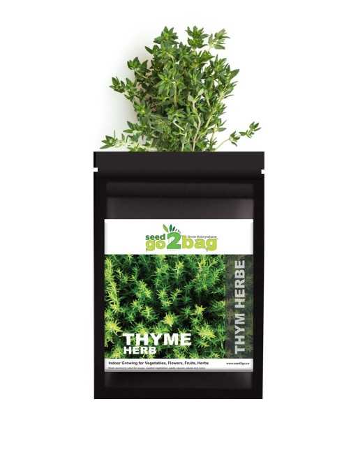 Garden Bag™, Black, Thyme - [ Shop Canadian Seeds Online ]  - Seed2Go Vegetable & Herb Garden Bag™ - 