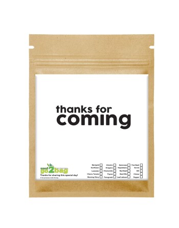 Garden Gift Bag™, Thanks For Coming - [ Garden Seeds, Seed2Go.ca] - S2G-GB-LG-TYFC - Seed2Go Large Garden Gift Bag™