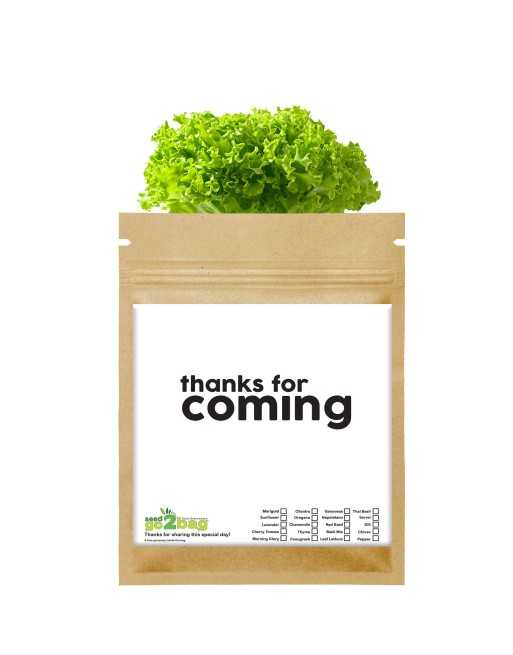 Garden Gift Bag™, Thanks For Coming - [ Garden Seeds, Seed2Go.ca] - S2G-GB-LG-TYFC - Seed2Go Large Garden Gift Bag™