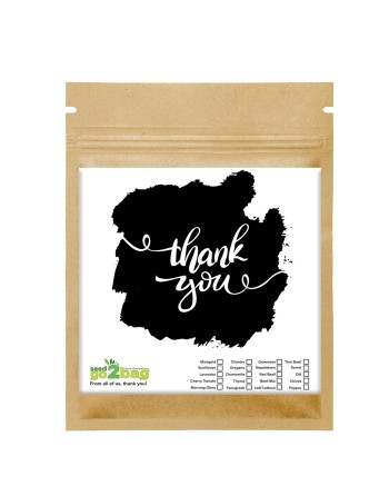 Garden Gift Bag™, Thank You - [ Garden Seeds, Seed2Go.ca] - S2G-GB-LG-TU - Seed2Go Large Garden Gift Bag™