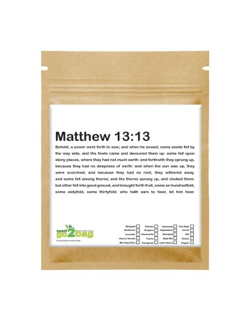 Garden Gift Bag™, Parable of The Sower - [ Garden Seeds, Seed2Go.ca] - S2G-GB-LG-POTS - Seed2Go Large Garden Gift Bag™