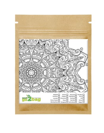 Garden Gift Bag™, Mandala, Children/Adults Arts & Crafts Project - [ Garden Seeds, Seed2Go.ca] - S2G-GB-LG-ARTS - Seed2Go Large 