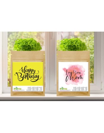 Garden Gift Bag™, Happy Birthday Buddy / Hunny / Sugar - [ Garden Seeds, Seed2Go.ca] - S2G-GB-LG-LUM - Seed2Go Large Garden Gift