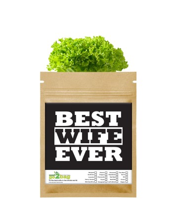 Garden Gift Bag™, Best Wife Ever - [ Garden Seeds, Seed2Go.ca] - S2G-GB-LG-BWE - Seed2Go Large Garden Gift Bag™