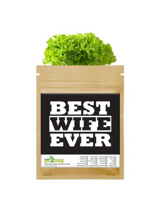 Garden Gift Bag™, Best Wife Ever - [ Garden Seeds, Seed2Go.ca] - S2G-GB-LG-BWE - Seed2Go Large Garden Gift Bag™