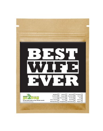 Garden Gift Bag™, Best Wife Ever - [ Garden Seeds, Seed2Go.ca] - S2G-GB-LG-BWE - Seed2Go Large Garden Gift Bag™