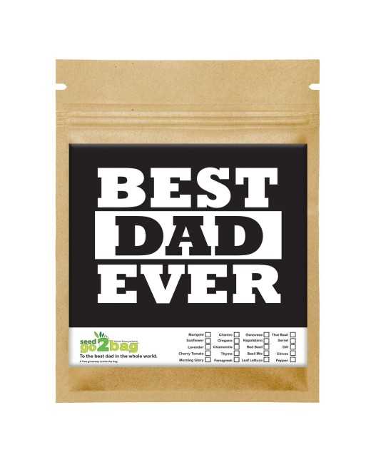 Garden Gift Bag™, Best Dad Ever - [ Garden Seeds, Seed2Go.ca] - S2G-GB-LG-BSTDAD - Seed2Go Large Garden Gift Bag™
