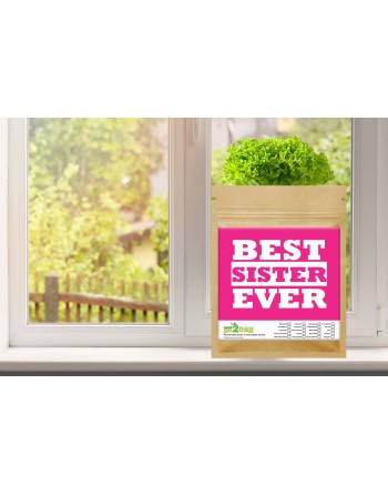 Garden Gift Bag™, Best Sister Ever - [ Garden Seeds, Seed2Go.ca] - S2G-GB-LG-BESTSIS - Seed2Go Large Garden Gift Bag™