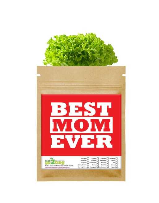Garden Gift Bag™, Best Mom Ever - [ Garden Seeds, Seed2Go.ca] - S2G-GB-LG-BESTMOM - Seed2Go Large Garden Gift Bag™