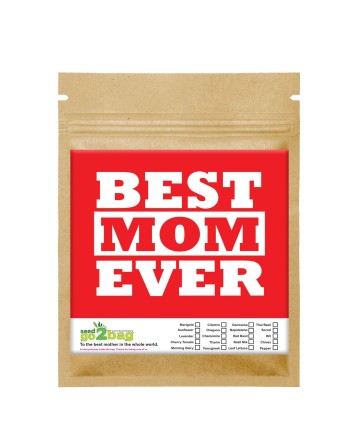 Garden Gift Bag™, Best Mom Ever - [ Garden Seeds, Seed2Go.ca] - S2G-GB-LG-BESTMOM - Seed2Go Large Garden Gift Bag™