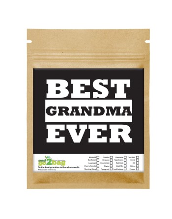 Garden Gift Bag™, Best Grandma Ever - [ Garden Seeds, Seed2Go.ca] - S2G-GB-LG-BESTGMA - Seed2Go Large Garden Gift Bag™