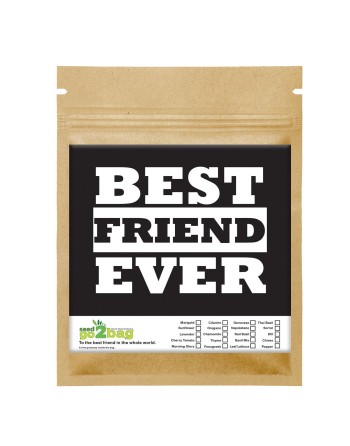 Garden Gift Bag™, Best Friend Ever - [ Garden Seeds, Seed2Go.ca] - S2G-GB-LG-BESTFRIEND - Seed2Go Large Garden Gift Bag™