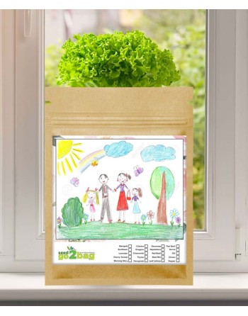 Garden Gift Bag™, Children/Adults Can Draw/Paint Anything - [ Garden Seeds, Seed2Go.ca] - S2G-GB-LG-DRAW - Seed2Go Large Garden 