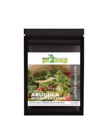 Garden Bag™, Black, Arugula Rocket Lettuce - [ Shop Canadian Seeds Online ]  - Seed2Go Vegetable & Herb Garden Bag™ - 
