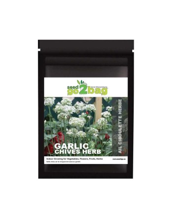 Garden Bag™, Black, Garlic Chives - [ Shop Canadian Seeds Online ]  - Seed2Go Vegetable & Herb Garden Bag™ - 