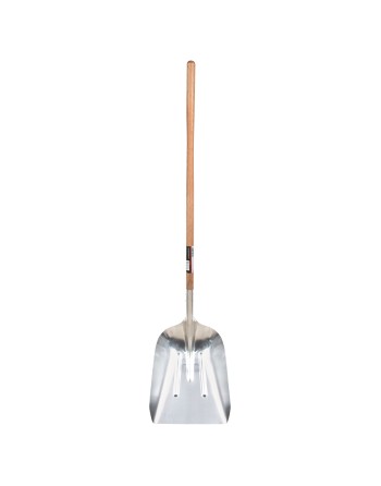 ALUMINUM SHOVEL WITH HARD WOOD HANDLE