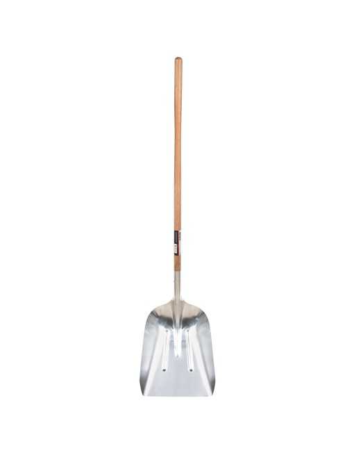 ALUMINUM SHOVEL WITH HARD WOOD HANDLE