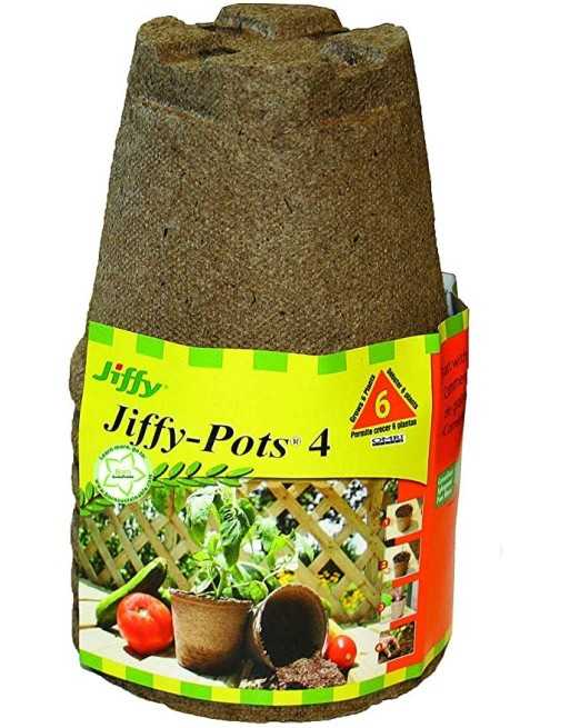 Jiffy Pots 4" Round, 6 Pack - [ Garden Seeds, Seed2Go.ca] - JIFFY4 - Seed Starters