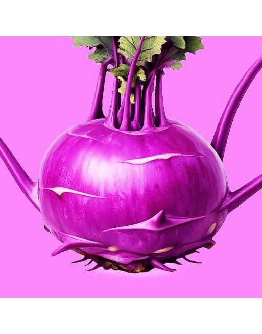 Purple Kohlrabi Seeds, Di Vienna Viole, Purple Vienna - [ Shop Canadian Seeds Online ]  - Kohlrabi - 