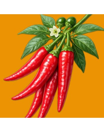 Peperoncini Sott'olio Rosetta Calabrian, Italian Mild to Hot Chili Pepper - [ Shop Canadian Seeds Online ]  - Pepper Seeds - 